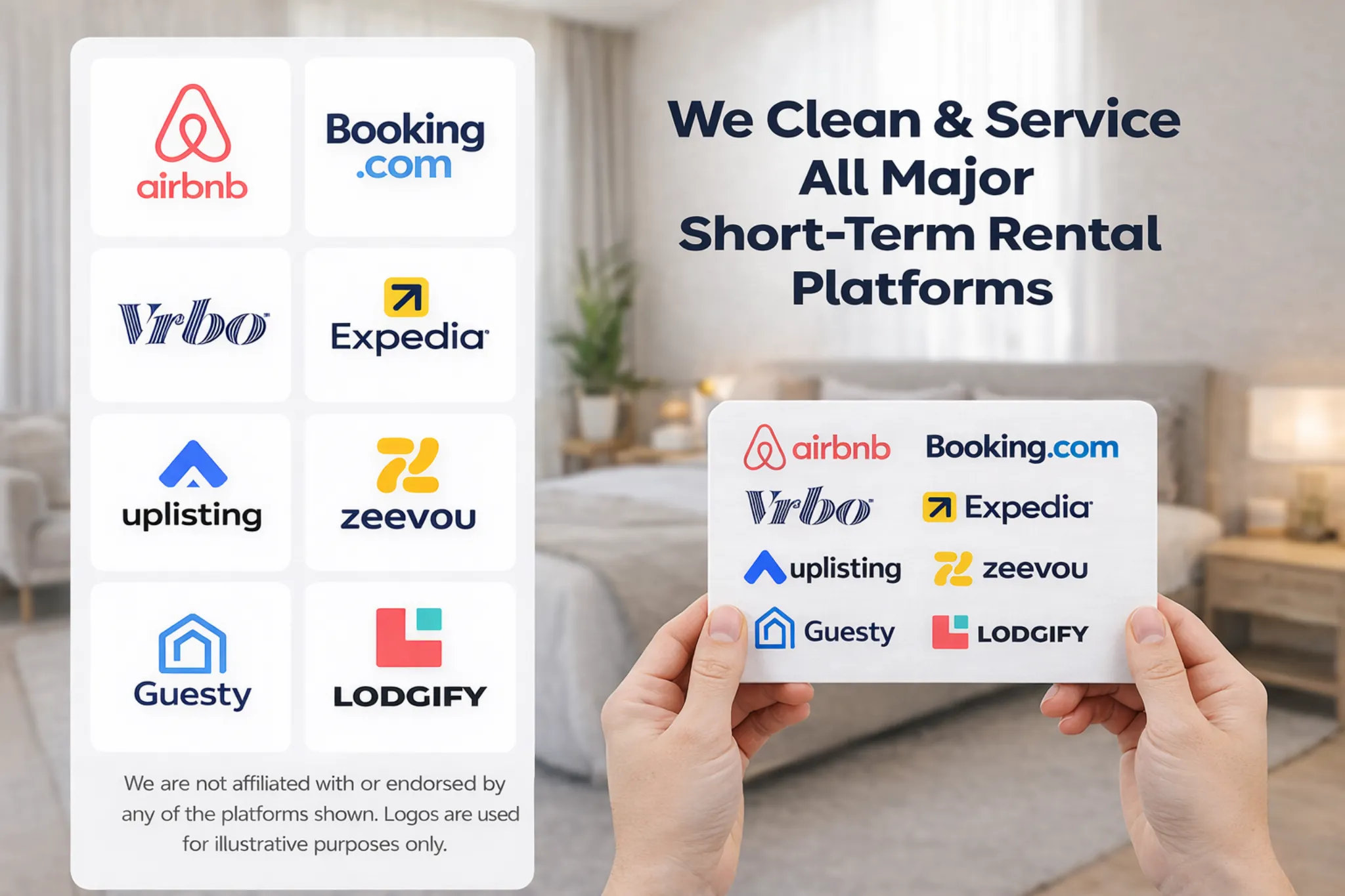 Airbnb booking vrbo serviced accommodation cleans